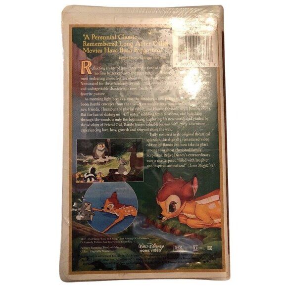 Walt Disney Masterpiece Bambi VHS 1997 Restored THX Sealed Classic - Picture 2 of 4
